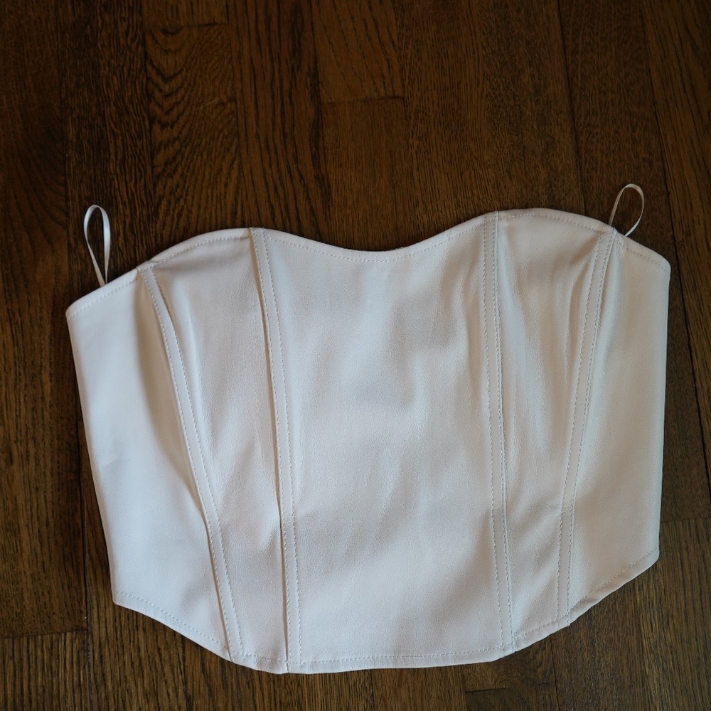 Bershka White Corset top